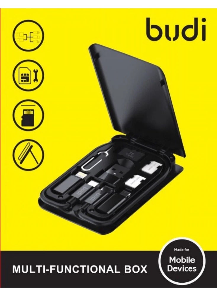 بودي بوكس متعدد الاستخدام لجميع الجوالات ماركة budi متعددة الوظائف أسود - Image 1