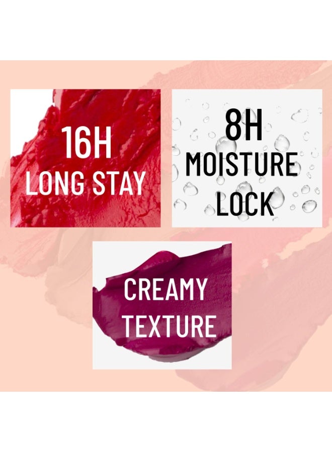 Fashion Colour Colorful Non Transfer Lipstick Waterproof Long Lasting LOTUS RED 2.6g  - Image 3