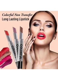 Fashion Colour Colorful Non Transfer Lipstick Waterproof Long Lasting LOTUS RED 2.6g  - Image 2