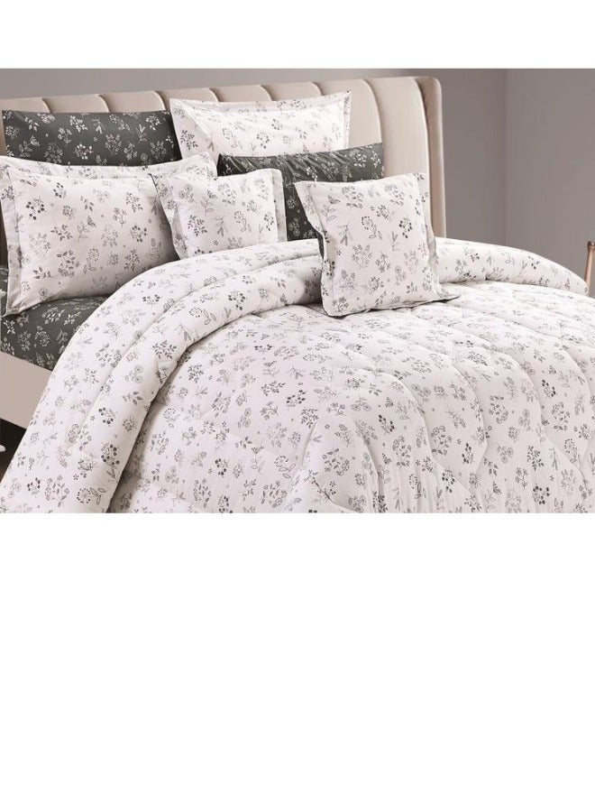 SMART HOME Double-Sided Comforter Set 8-Piece Bedspread 8-Piece Comforter 100% Cotton Comforter Size 250x230 cm  - Image 2