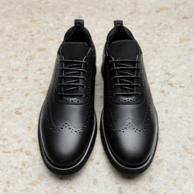 Bruno Marc Men's MaxFlex Dress Sneakers Oxfords Casual Wingtip Brogue Shoes,Size 12,All Black,SBOX2326M - Image 3