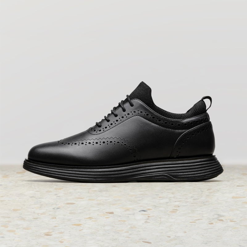 Bruno Marc Men's MaxFlex Dress Sneakers Oxfords Casual Wingtip Brogue Shoes,Size 12,All Black,SBOX2326M - Image 2