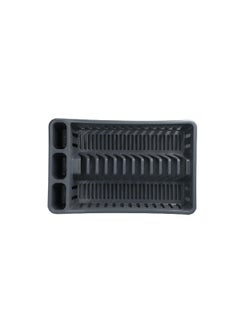 TATAY Durable Plastic Dish Drainer with Tray Dark Grey 42 x 27 x 10 cm 1127006  - Image 3
