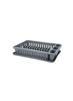 TATAY Durable Plastic Dish Drainer with Tray Dark Grey 42 x 27 x 10 cm 1127006  - Image 2