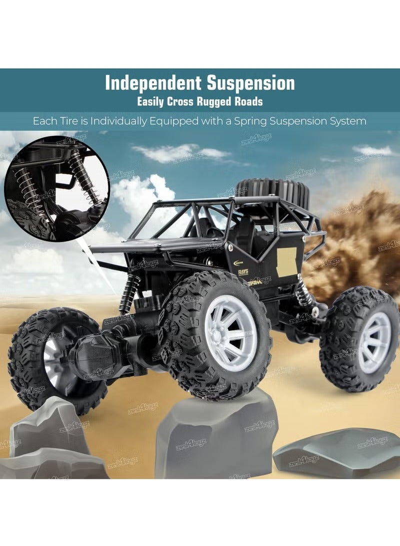 vesus High-Speed Off-Road Bigfoot Remote Control Climbing Toy Car for Kids With Mist Smoke Effect, Ages 8+ - Durable 4x4 RC Vehicle, 27x17x12cm, Perfect for Outdoor and indoor Adventure Play (Black) - Image 2