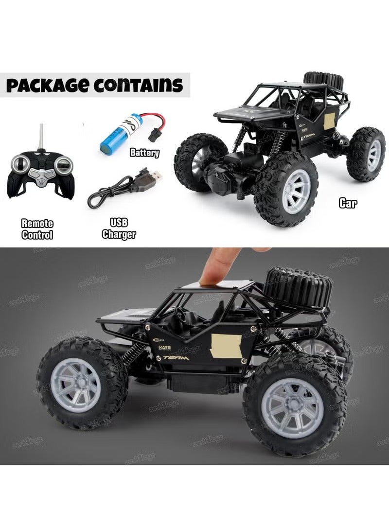 vesus High-Speed Off-Road Bigfoot Remote Control Climbing Toy Car for Kids With Mist Smoke Effect, Ages 8+ - Durable 4x4 RC Vehicle, 27x17x12cm, Perfect for Outdoor and indoor Adventure Play (Black) - Image 4