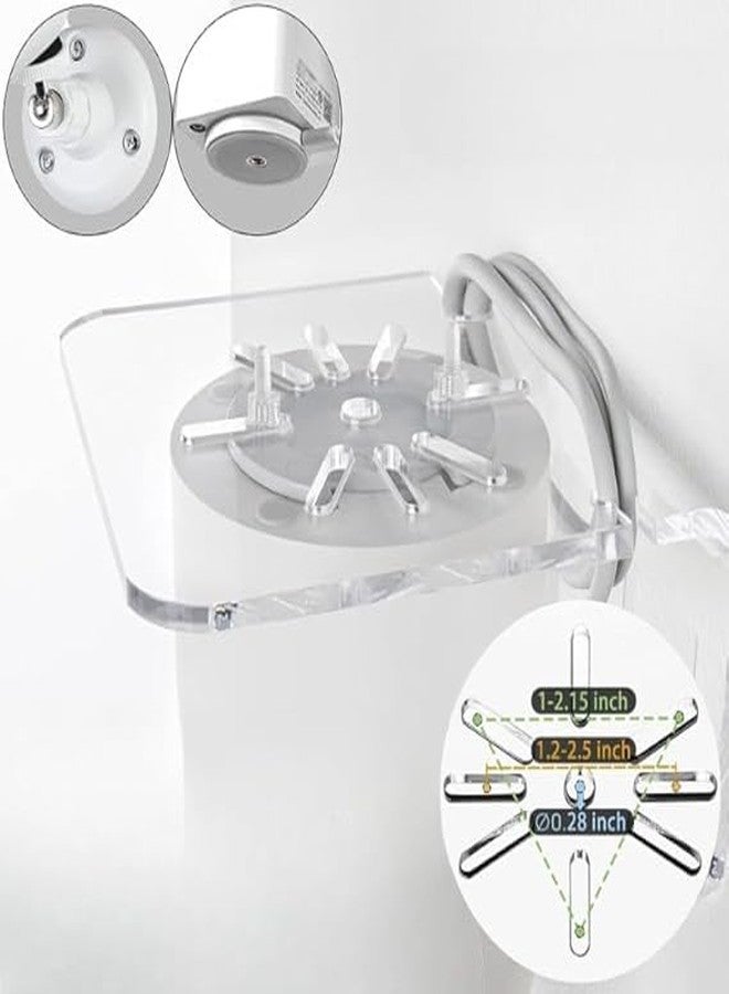 CRUTO Acrylic Wall Mount Stand Holder for CCTV & Wi-Fi Security Camera – Universal Camera Bracket for Home, Office, Indoor & Outdoor Use (8 Holes) - Image 4