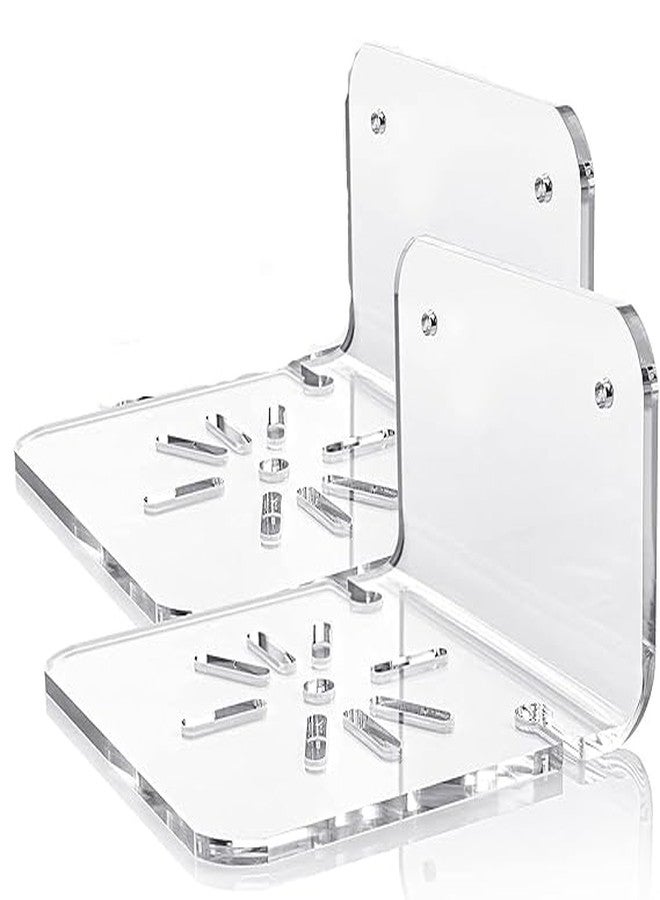 CRUTO Acrylic Wall Mount Stand Holder for CCTV & Wi-Fi Security Camera – Universal Camera Bracket for Home, Office, Indoor & Outdoor Use (8 Holes) - Image 1