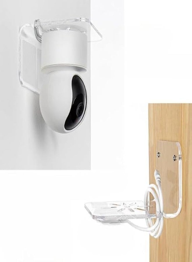 CRUTO Acrylic Wall Mount Stand Holder for CCTV & Wi-Fi Security Camera – Universal Camera Bracket for Home, Office, Indoor & Outdoor Use (8 Holes) - Image 2