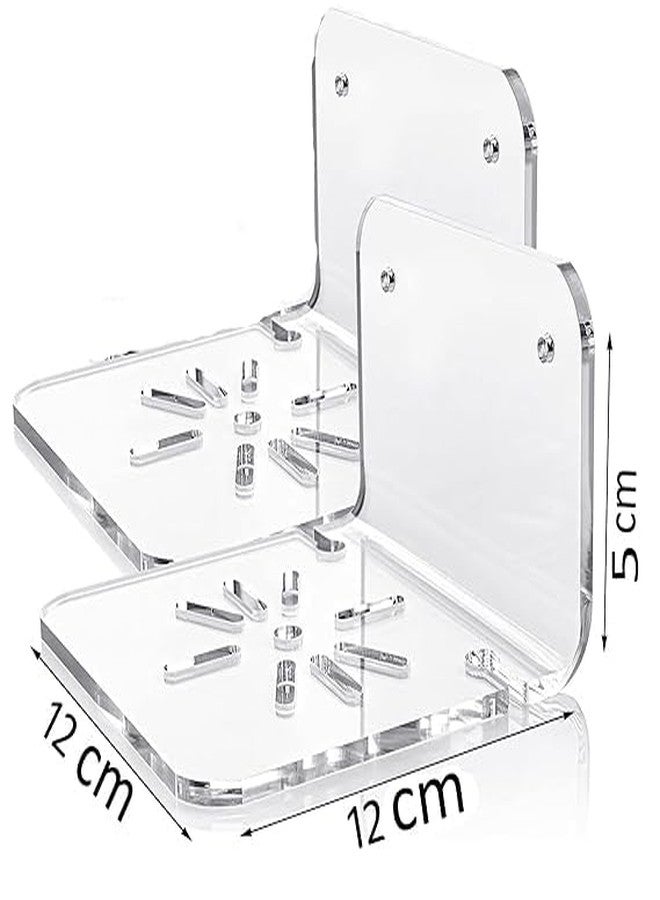 CRUTO Acrylic Wall Mount Stand Holder for CCTV & Wi-Fi Security Camera – Universal Camera Bracket for Home, Office, Indoor & Outdoor Use (8 Holes) - Image 3