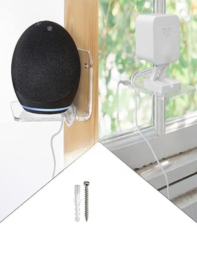 CRUTO Acrylic Wall Mount Stand Holder for CCTV & Wi-Fi Security Camera – Universal Camera Bracket for Home, Office, Indoor & Outdoor Use (8 Holes) - Image 5