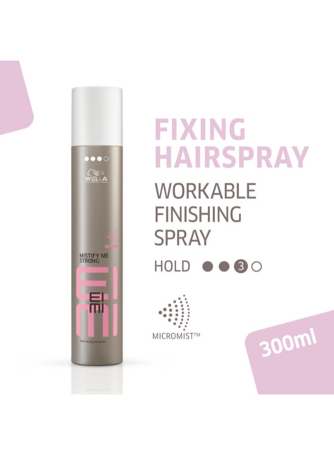 Wella Professionals Eimi Mistify Me Strong Hairspray - Fast-Drying, Strong Hold Formula With A Light, Fine Mist For Modern Styles (300 Ml) - Image 2