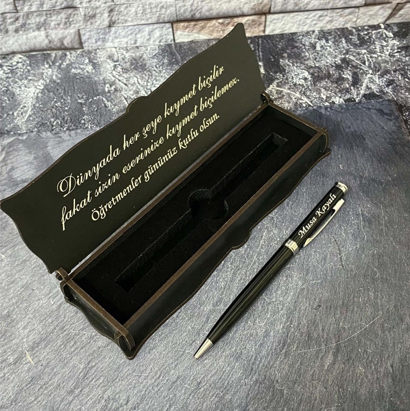 Sanat Hediyelik Art Gift Special Metal Ballpoint Pen Named for Teachers' Day + Wooden Box / Teacher / Gift / Personalized / November 24  - Image 4