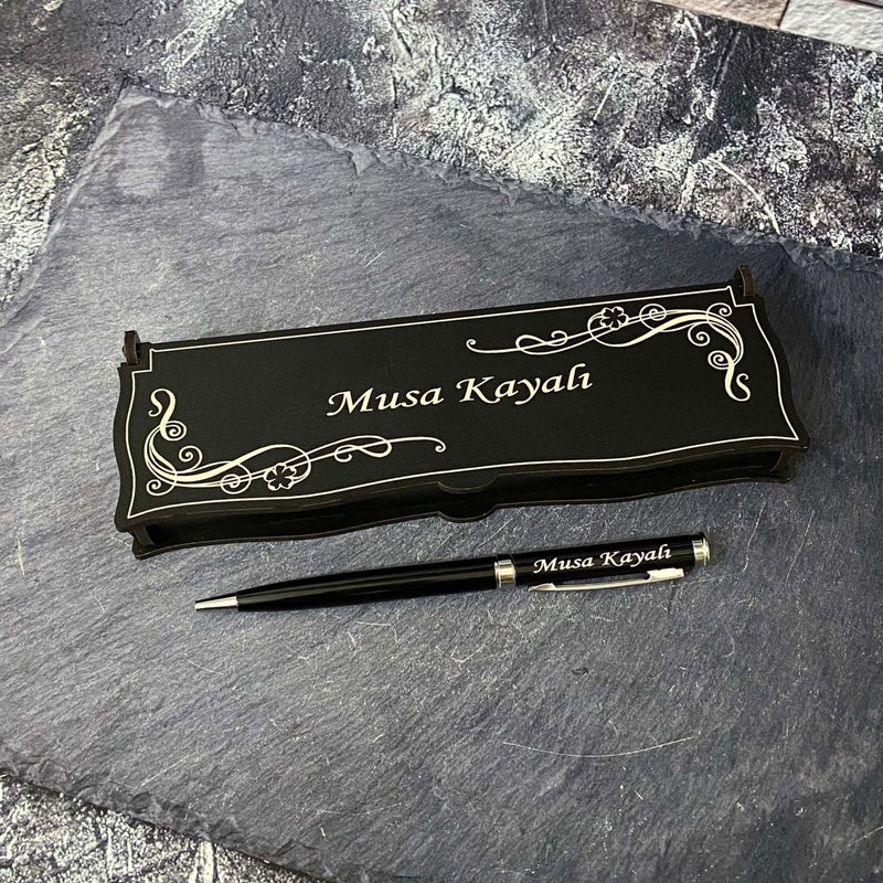 Sanat Hediyelik Art Gift Special Metal Ballpoint Pen Named for Teachers' Day + Wooden Box / Teacher / Gift / Personalized / November 24  - Image 2