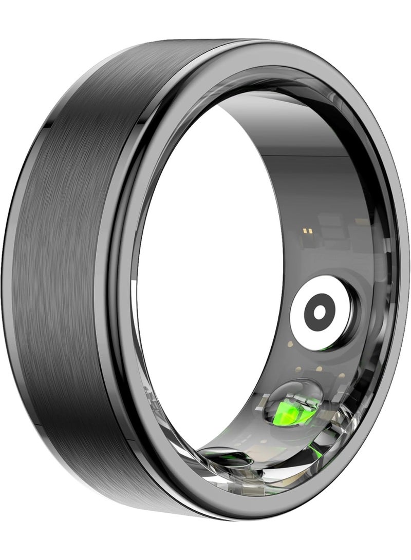 خاتم ذكي لتتبع اللياقة البدنية ومعدل ضربات القلب ومراقبة النوم وأكسجين الدم 5ATM مقاوم للماء وخاتم صحي وعداد خطوات للرجال والنساء - Image 1