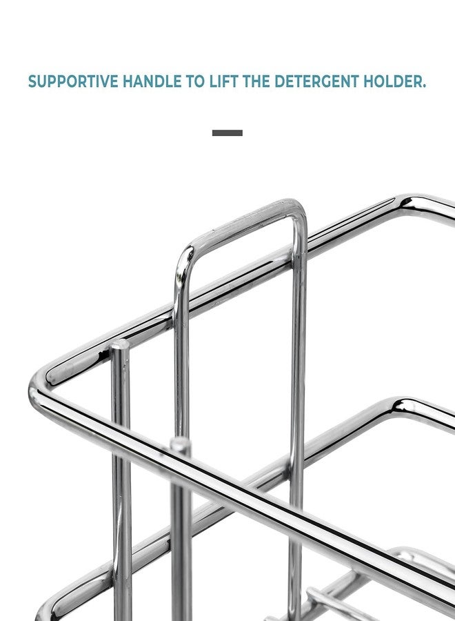 ABUDIT Stainless Steel 2 Leyar Container Wall Mount Organizer For Kitchen Storage/Hanging Shelves/Rack/Masala Trolley/Racks Items. - Image 2