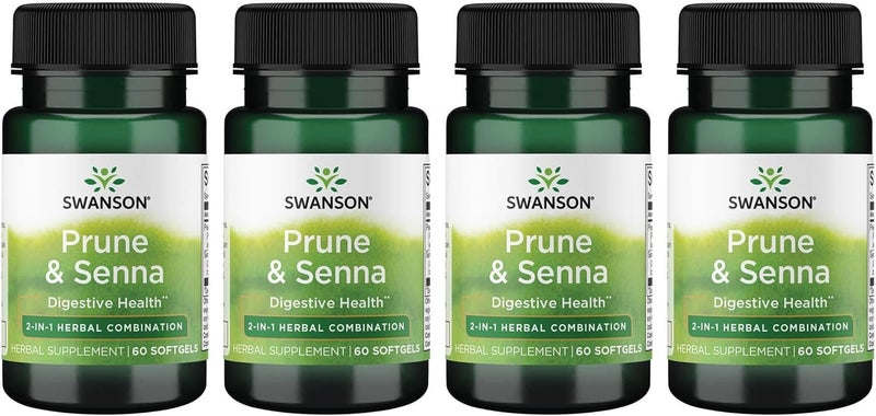 Swanson Prune  Senna 60 Sgels 4 Pack