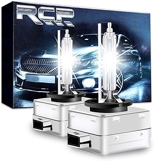 RCP RCP - D3S6 - (A Pair) D3S 6000K Xenon HID Repcement Bulb Diamond White Metal Stents Base 12V Car Headlight Lamps Head  - Image 1
