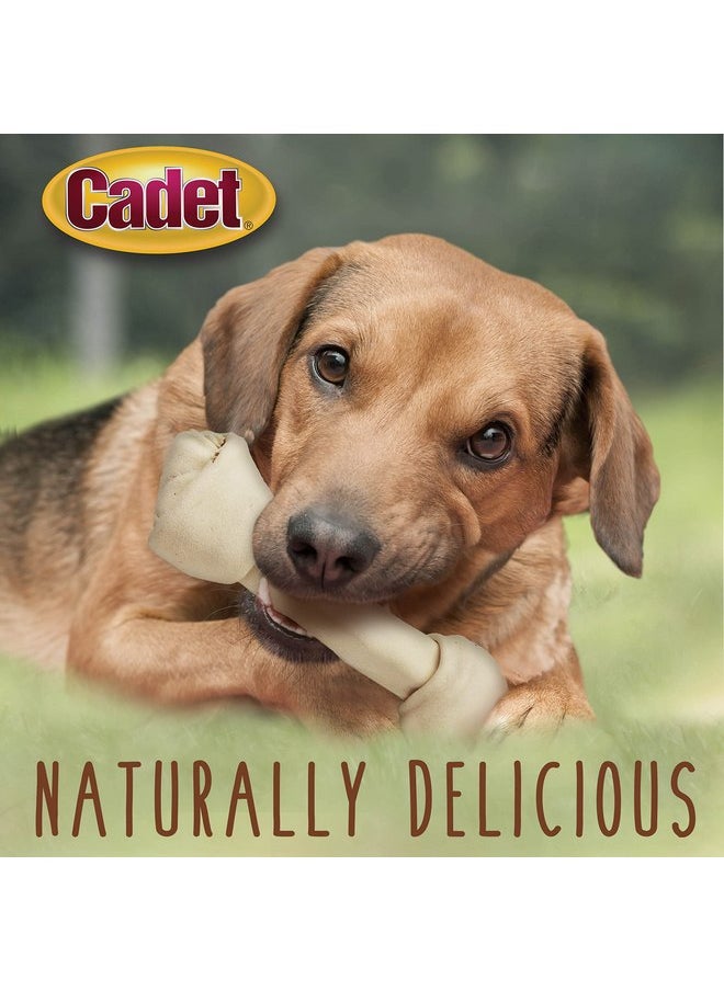 Cadet Cadet Premium Grade Beef Hide for Dogs, Long Lasting Rawhide Knotted Bones Single Ingredient Dog Chews, 8"-9" Dog Bones, 3 Pack  - Image 3