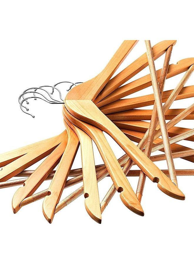 Wooden Hangers,Suit Coat Hangers 360°Swivel Clothes Hanger Solid Wood Coat Hangers with Non Slip Pant Bar & Notches Space Save(100 Pack)