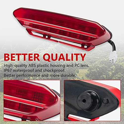 KICRY Led Tail Light Brake Assembly for Yamaha 2006-2009 YFZ450 5TG-84710-21-00 (Red Lens) - Image 5