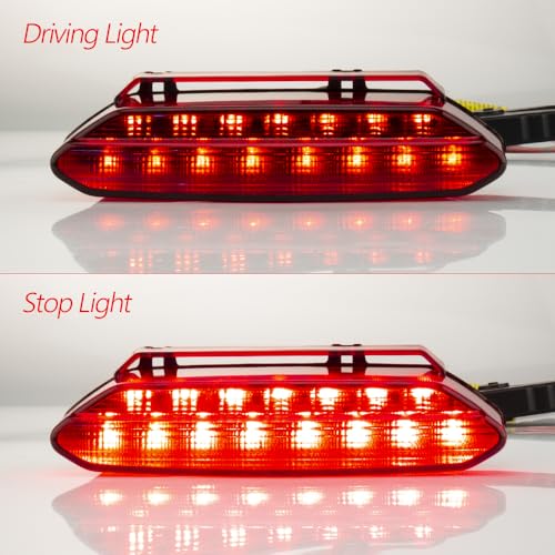 KICRY Led Tail Light Brake Assembly for Yamaha 2006-2009 YFZ450 5TG-84710-21-00 (Red Lens) - Image 2