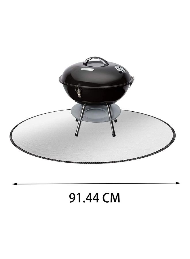NIBEMINENT Double-Coated Silicone Fiber Glass Fire Retardant BBQ Grill Mat Grey 36inch  - Image 2