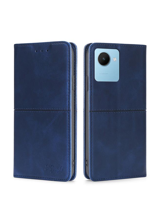 S-TOP Case For Realme C30s Cow Texture Magnetic Horizontal Flip Leather Phone Case - Image 1