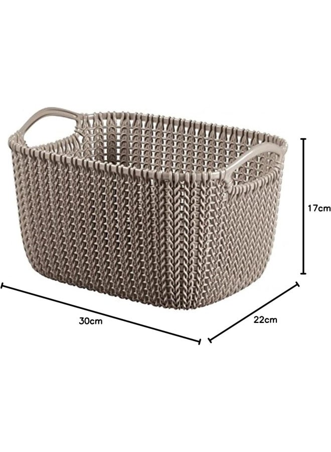 Curver 8 Liter Kint Small Basket Sabbath Brown - Image 5