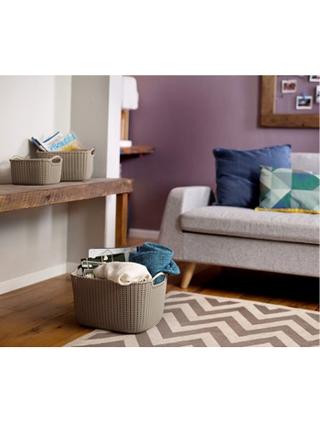 Curver 8 Liter Kint Small Basket Sabbath Brown - Image 1