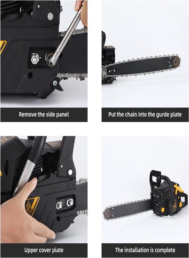 GSSHBR 4 Pack 8 Inch Chainsaw Chain 050" Gauge, 3/8" LP Pitch, 33 Drive Links, 8 Inch Pole Saw Chains Fits for Chicago Sun Joe SWJ800E SWJ806E Portland, Greenworks, Chicago and More- S33 - Image 5
