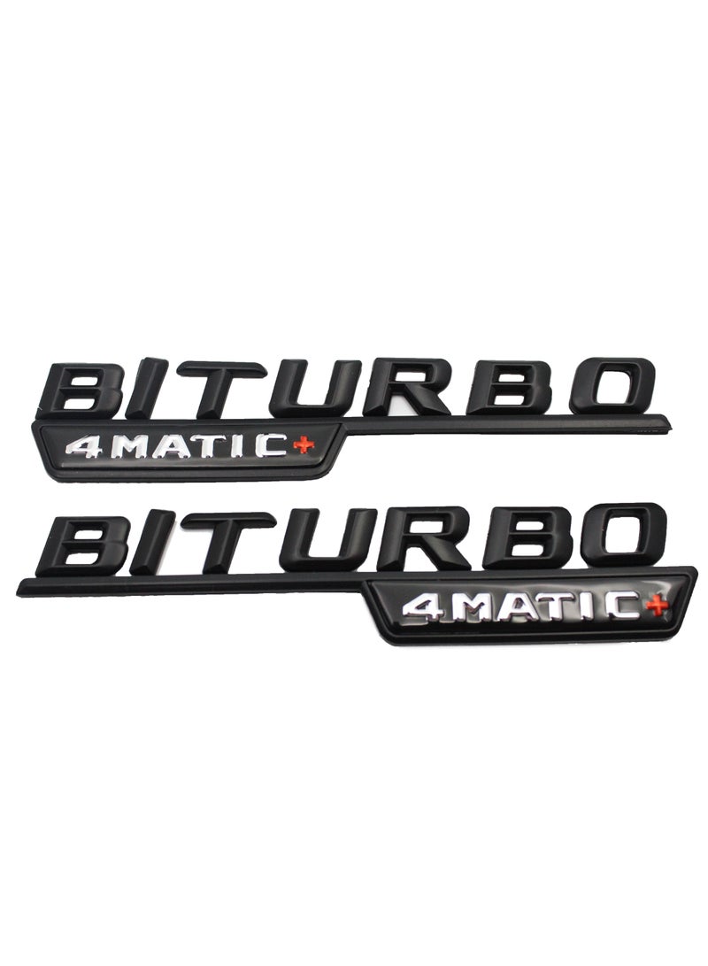 Generic Emblem Biturbo 4matic Plastic Sticker - 1 Set  - Image 2