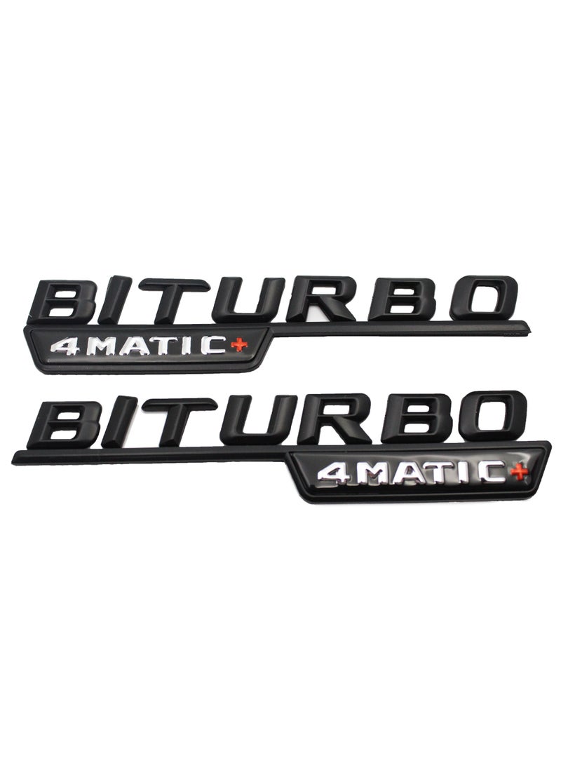 Generic Emblem Biturbo 4matic Plastic Sticker - 1 Set  - Image 1