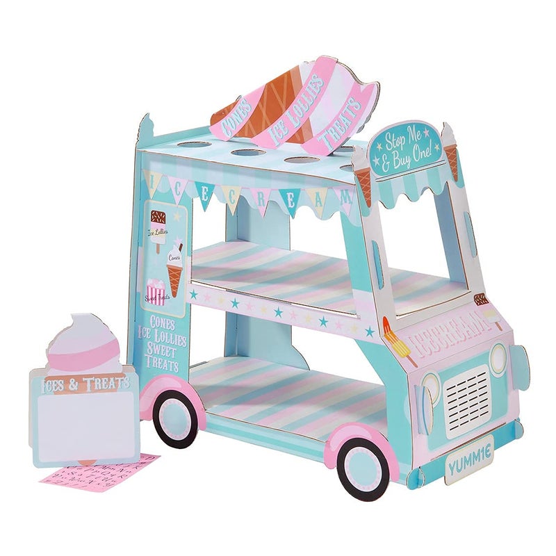 Talking Tables Ice Cream Party Decorations Ice Cream Cart Party Dcor Great For Kids Party Birthday Party And Summer Dcor Paper Blue and Pink