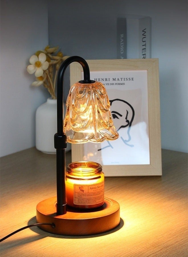 HOMESTAR Candle Warmer Lamp with Timer, Adjustable Height, 2 x 50W Heating Bulbs, Flameless & Smokeless Wax Melter, Elegant Home Décor & Gift Choice - Image 3