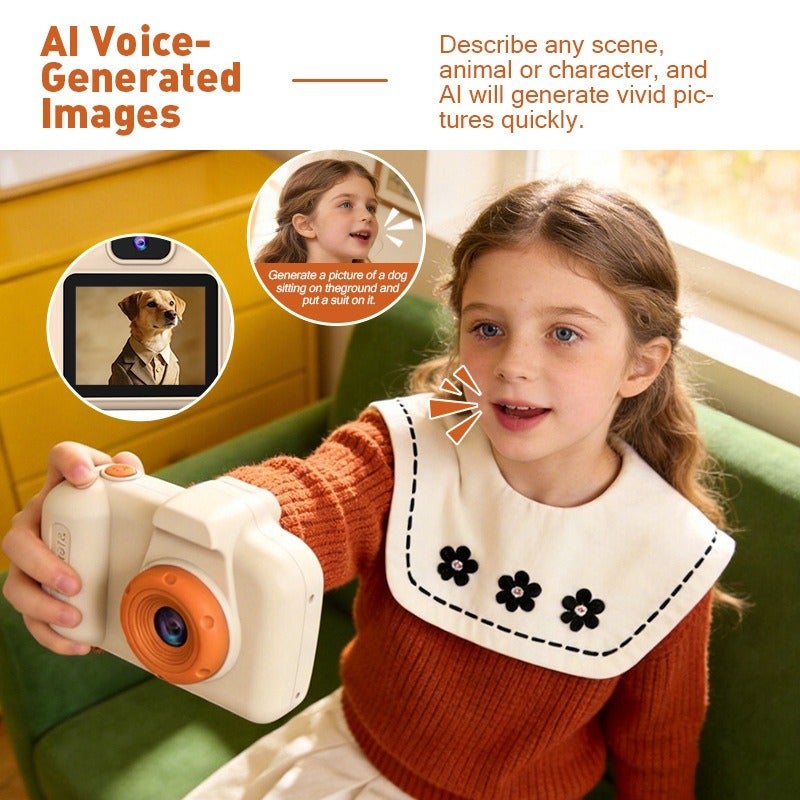 AI Children Camera with AI Learning, Photo & Video, 2.4" IPS Screen - Image 4