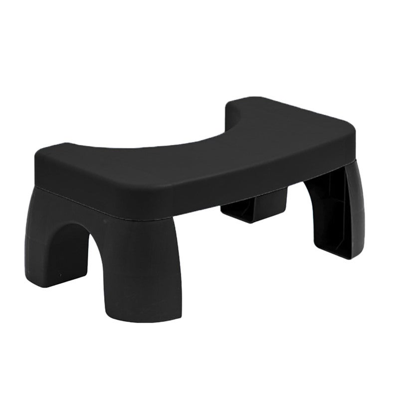 Toilet Foot Stool: Black PP Material, Non Slip Stable Bottom - Portable Lightweight Design, Improve Posture Stool for Home Bathroom, Travel and Office Use - Image 4