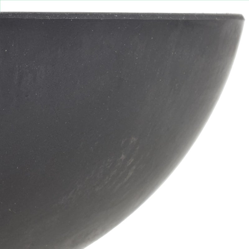 PSW Pot Collection M20DCB 8-inch Plastic/Stone/Wood Composite Low Bowl Planter â€“ No Drainage Hole (Drillable), Shallow Indoor/Outer Pot for Succulents, Bonsai, Fairy Gardens, Herbs, Dark Charcoal - Image 3