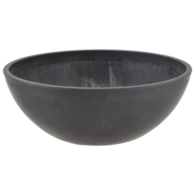 PSW Pot Collection M20DCB 8-inch Plastic/Stone/Wood Composite Low Bowl Planter â€“ No Drainage Hole (Drillable), Shallow Indoor/Outer Pot for Succulents, Bonsai, Fairy Gardens, Herbs, Dark Charcoal - Image 2