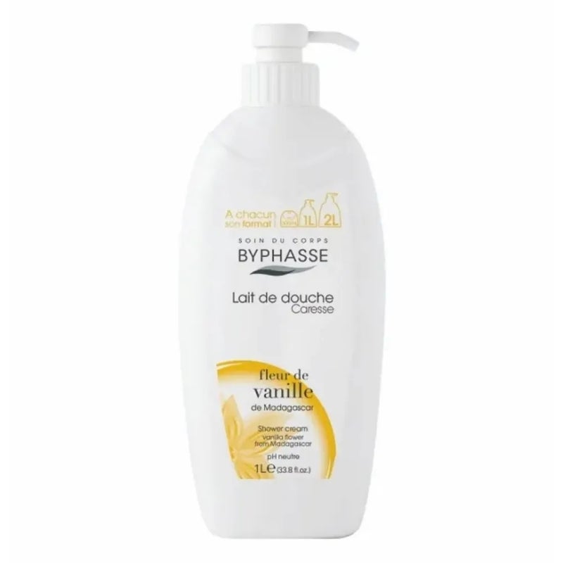 Byphasse Caress Shower Cream With Vanilla Flower From Madagascar- 1000ml