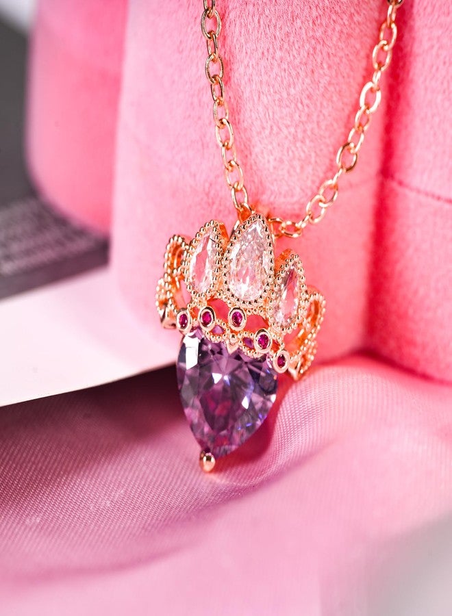 Botrinal Rapunzel Inspired Princess Necklace Tangled Princess Jewelry Halloween Cosplay Princess Necklace Birthday Gifts (Rose) - Image 4