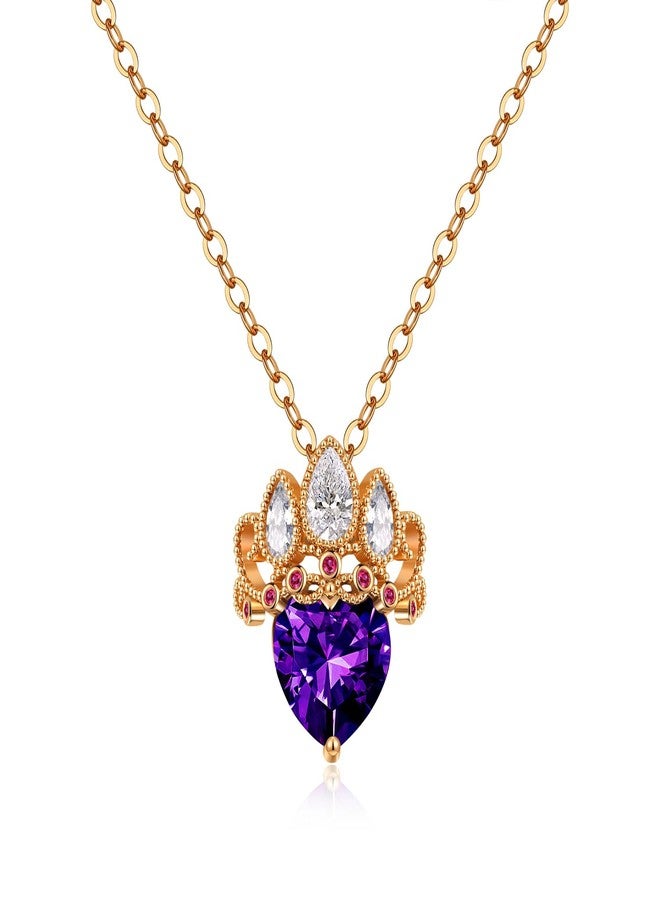 Botrinal Rapunzel Inspired Princess Necklace Tangled Princess Jewelry Halloween Cosplay Princess Necklace Birthday Gifts (Rose) - Image 1