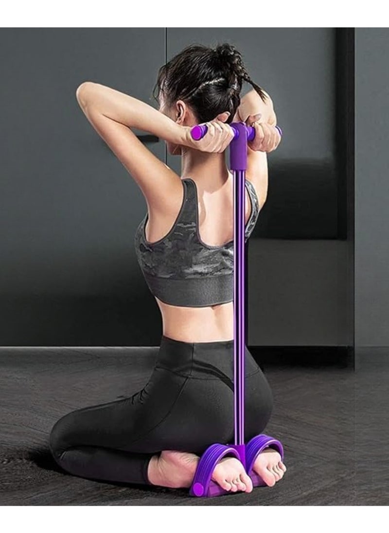 MAAS Pull Rope Pedal Resistance Belt 4 Tubes Fitness Pull Rope Multifunctional Elastic Pull Up Fitness Equipment Yoga Pull Up Bands for Slimming Training  - Image 5