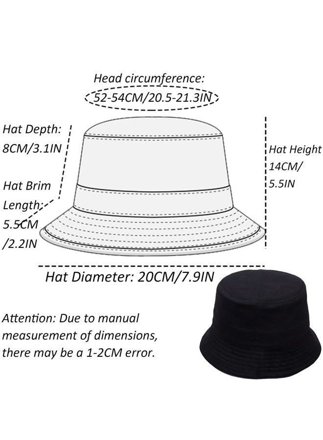 UTOWO Kids 2-4T Sun Bucket Hats Toddler Anti-UV-Protection - Cotton Wide Brim Hats (Black) - Image 4