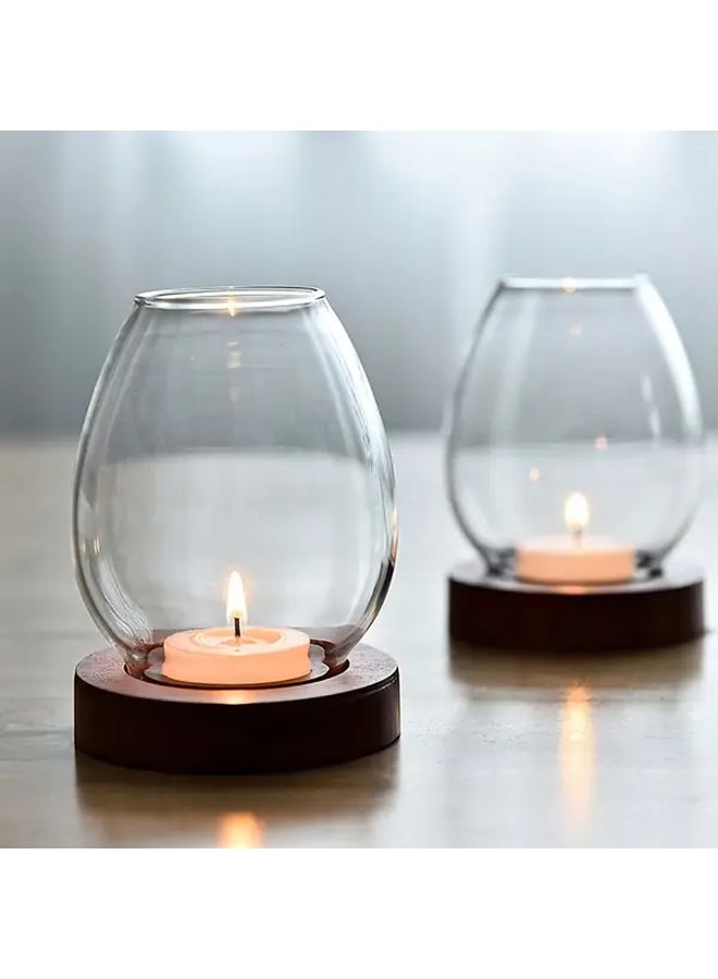 Transparent Glass Egg Candle Holder Retro Zen Style Wedding Home Decor - Image 5