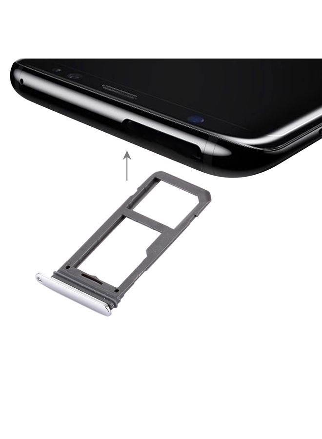 erorex For Galaxy S8 SIM Card Tray + Micro SD Tray (Silver) - Image 1