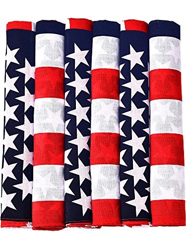 Maxdot American Flag Bandanas USA Flag Headband Kerchief Unisex Cowboy Bandanas Patriotic Accessories (3) - Image 5