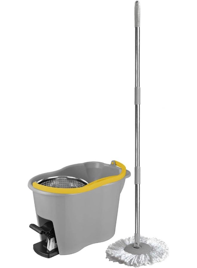 Apex Spin Mop, Grey/Yellow, 10580 - Image 1
