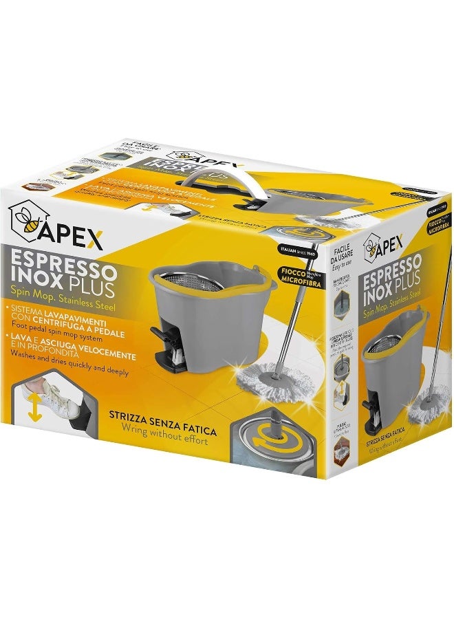 Apex Spin Mop, Grey/Yellow, 10580 - Image 5