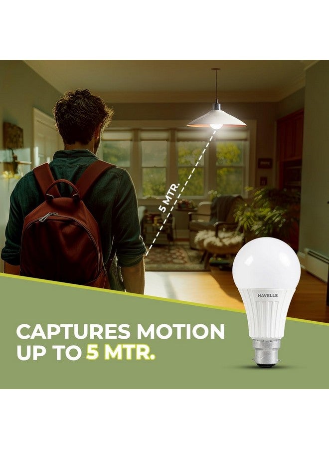HAVELLS Sensolite 9W Motion Sensor Led Bulb |Auto on-Auto off|5 Mtr Radius Sensor Area (B22 Cool day white) - Image 3